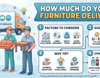 How much do you tip furniture delivery