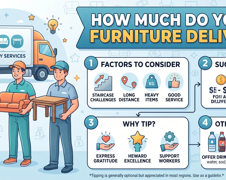 How much do you tip furniture delivery