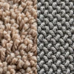 comparison of cut pile and loop pile carpet texture