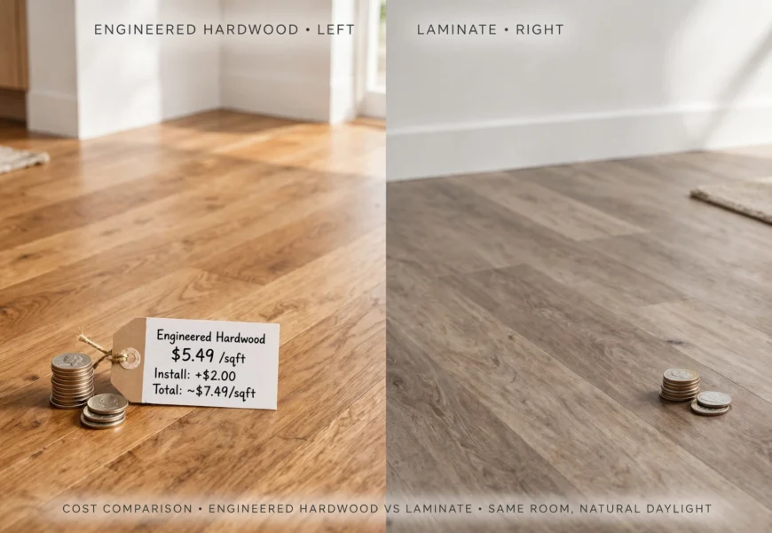 cost comparison of engineered hardwood and laminate flooring