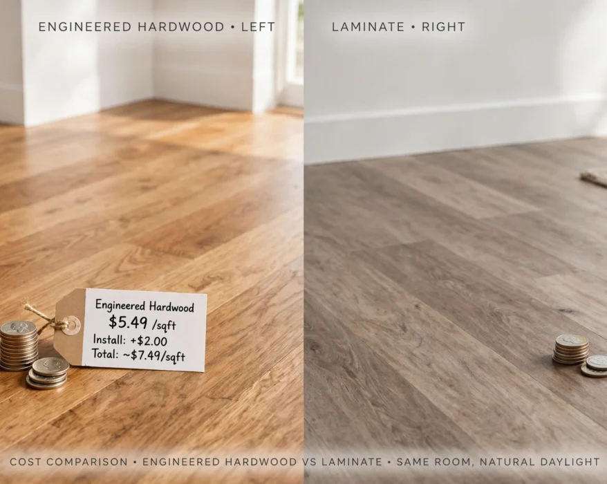 cost comparison of engineered hardwood and laminate flooring
