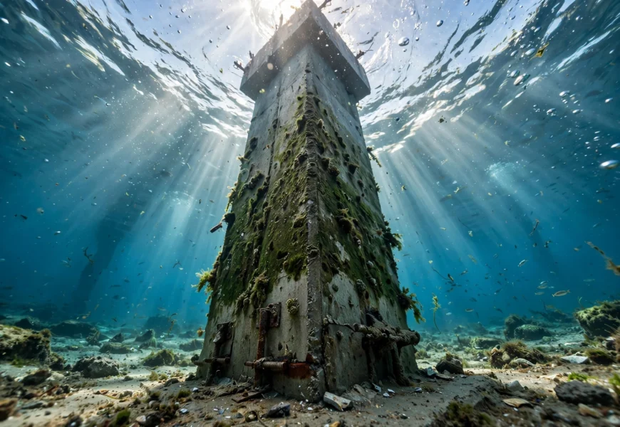 submerged concrete foundation post curing underwater