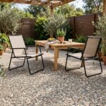 patio with exposed aggregate concrete pebble finish